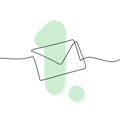 Outline eines Briefumschlags mit einer Eins im Hintergrund.